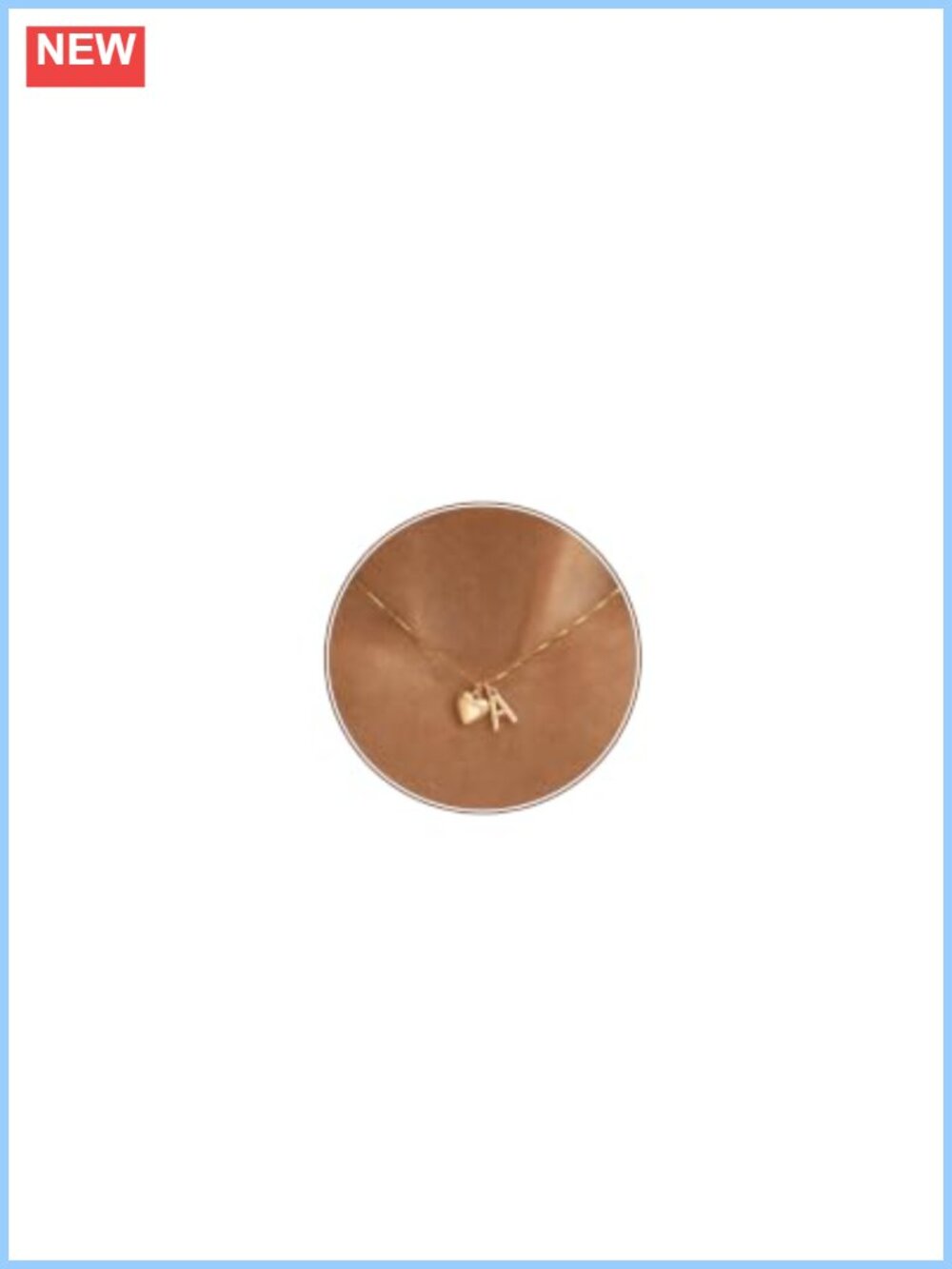 14k Gold Plated Heart Initial Pendant Necklace Girls Teens Dainty Gift
